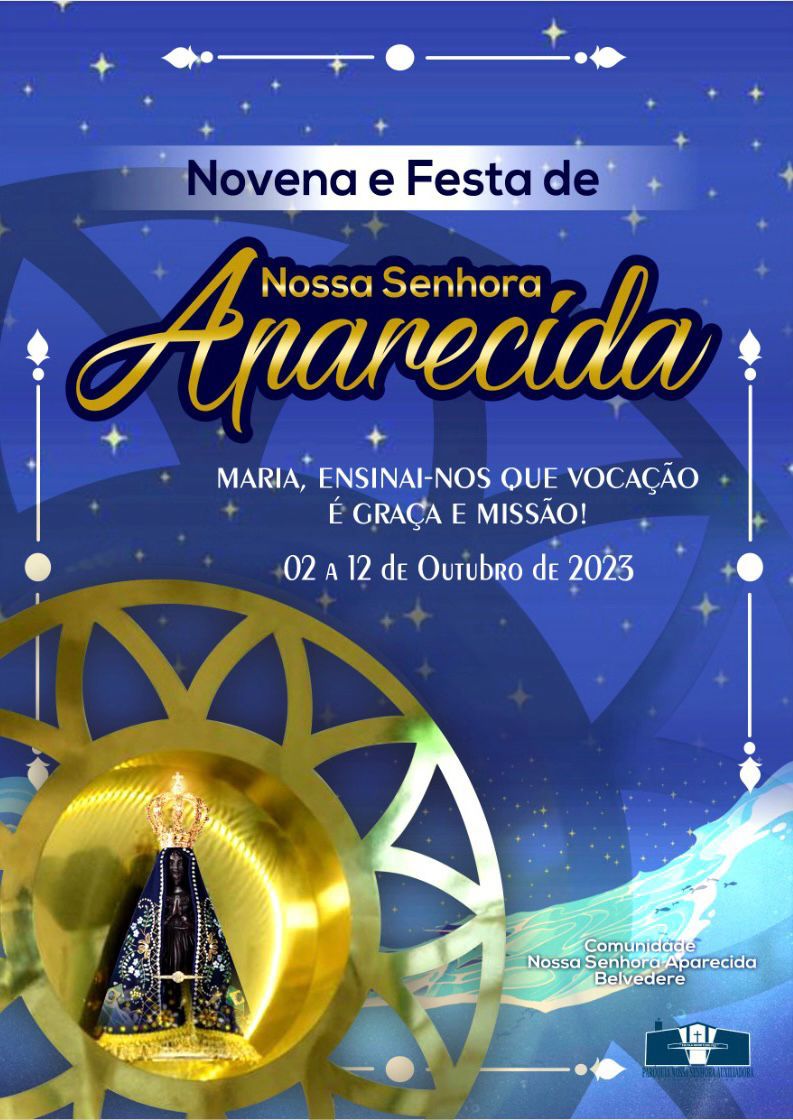 Foto de Festa de Nossa Senhora Aparecida 2023, no bairro Belvedere, em Pará de Minas