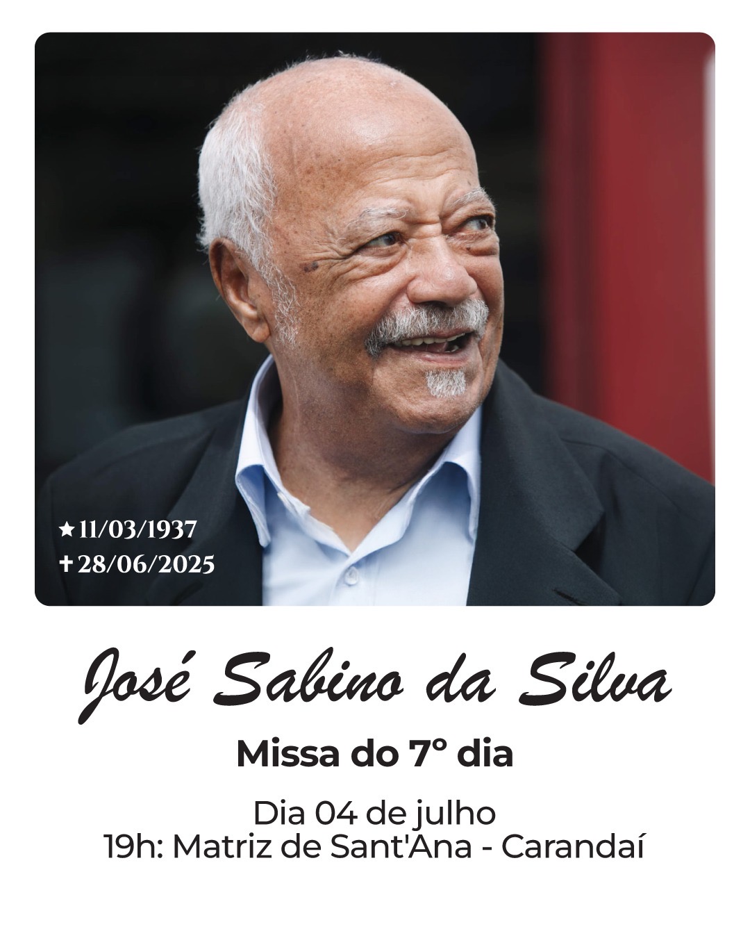 Foto de Missa de 7º Dia do Sr. José Sabino da Silva, pai de Dom Geovane Luís