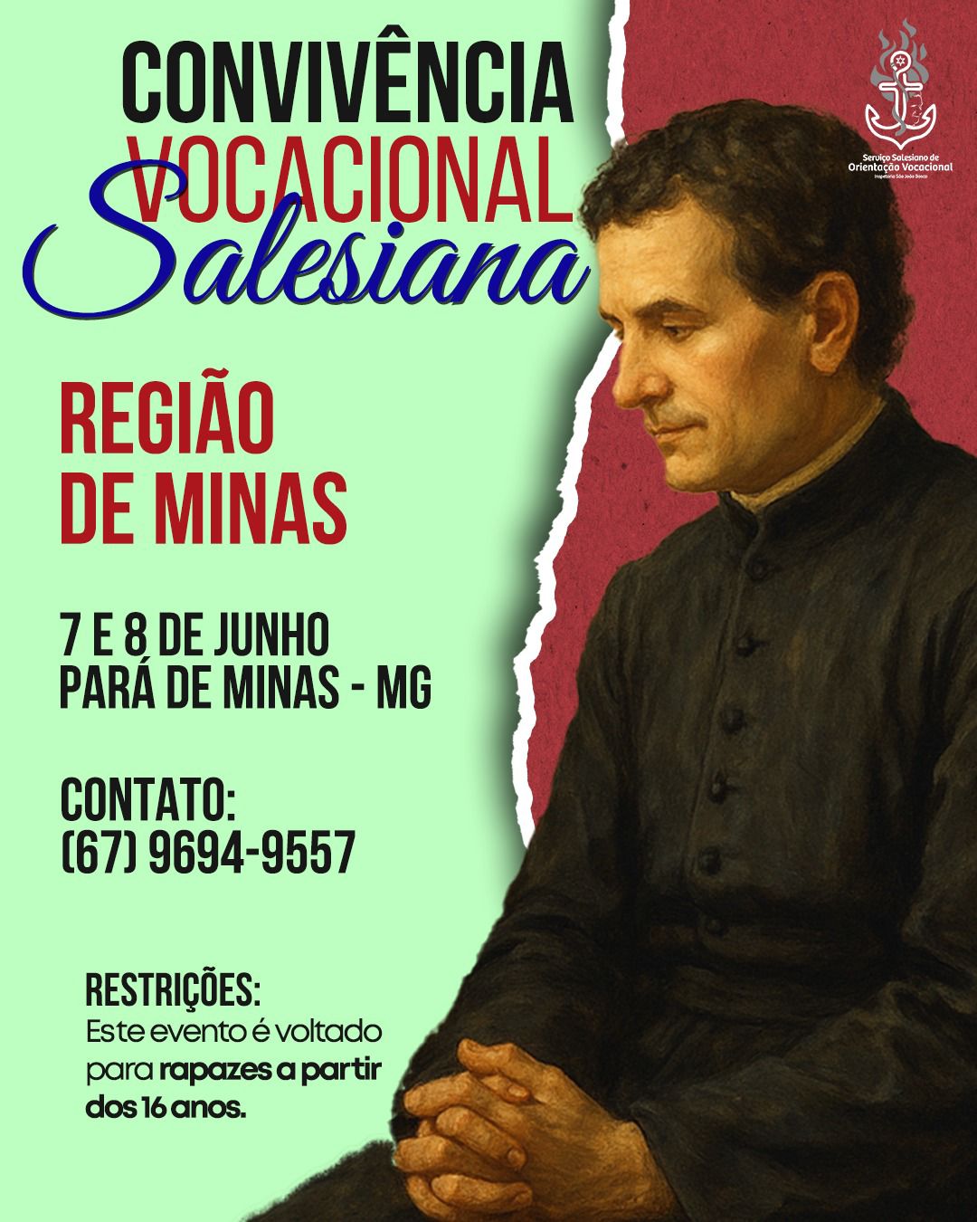 Foto de Encontro de Convivência Vocacional em Pará de Minas será oportunidade de discernimento e partilha