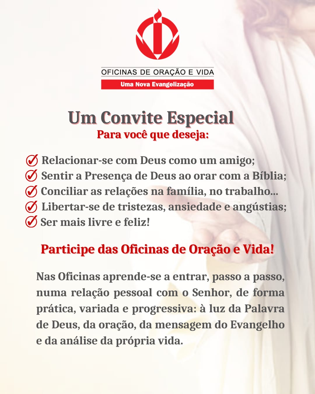 Foto de Oficina de Oração e Vida abre novas turmas para o segundo semestre em Divinópolis