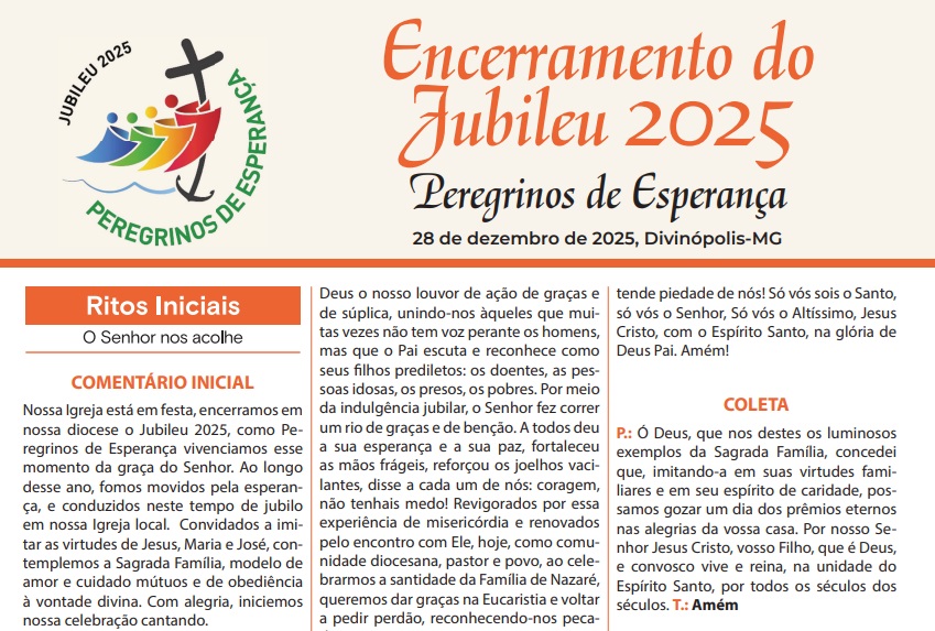 Foto de Baixe o folheto da Missa de Encerramento do Jubileu 2025