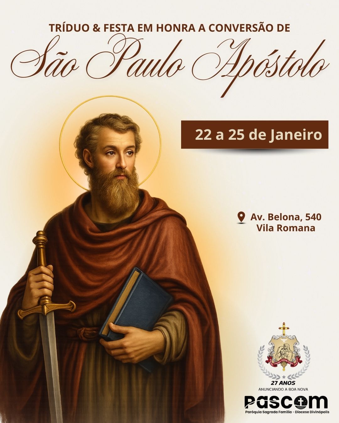 Foto de Conversão de São Paulo Apóstolo é lembrada em comunidade no Bairro Vila Romana em Divinópolis