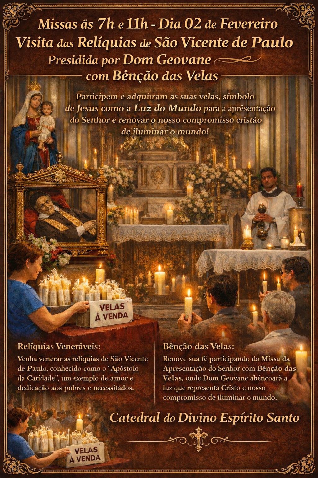 Foto de Dom Geovane celebrará Solenidade de Apresentação do Senhor na Catedral na próxima segunda-feira (02/02)