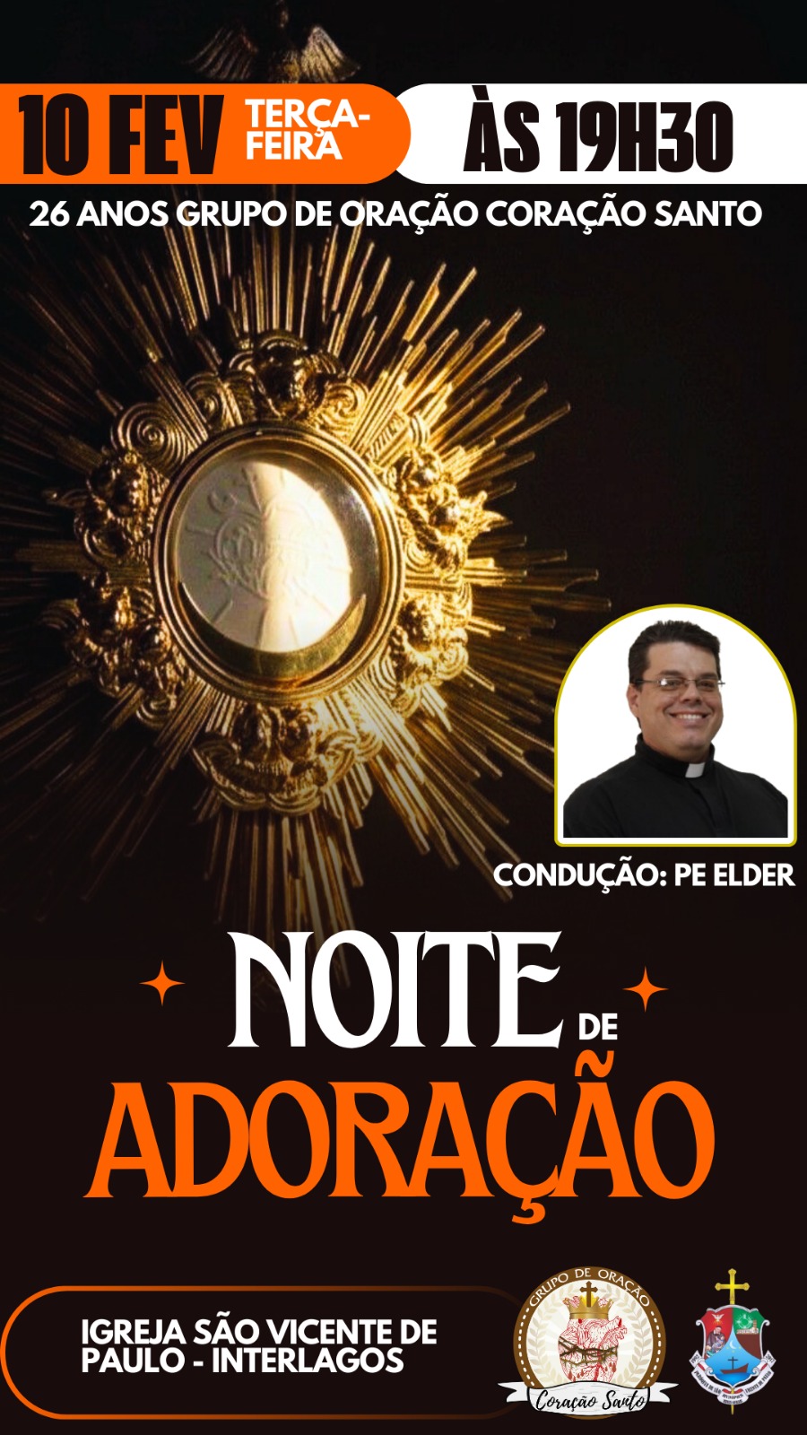 Foto de 26 anos do Grupo de oração Coração Santo