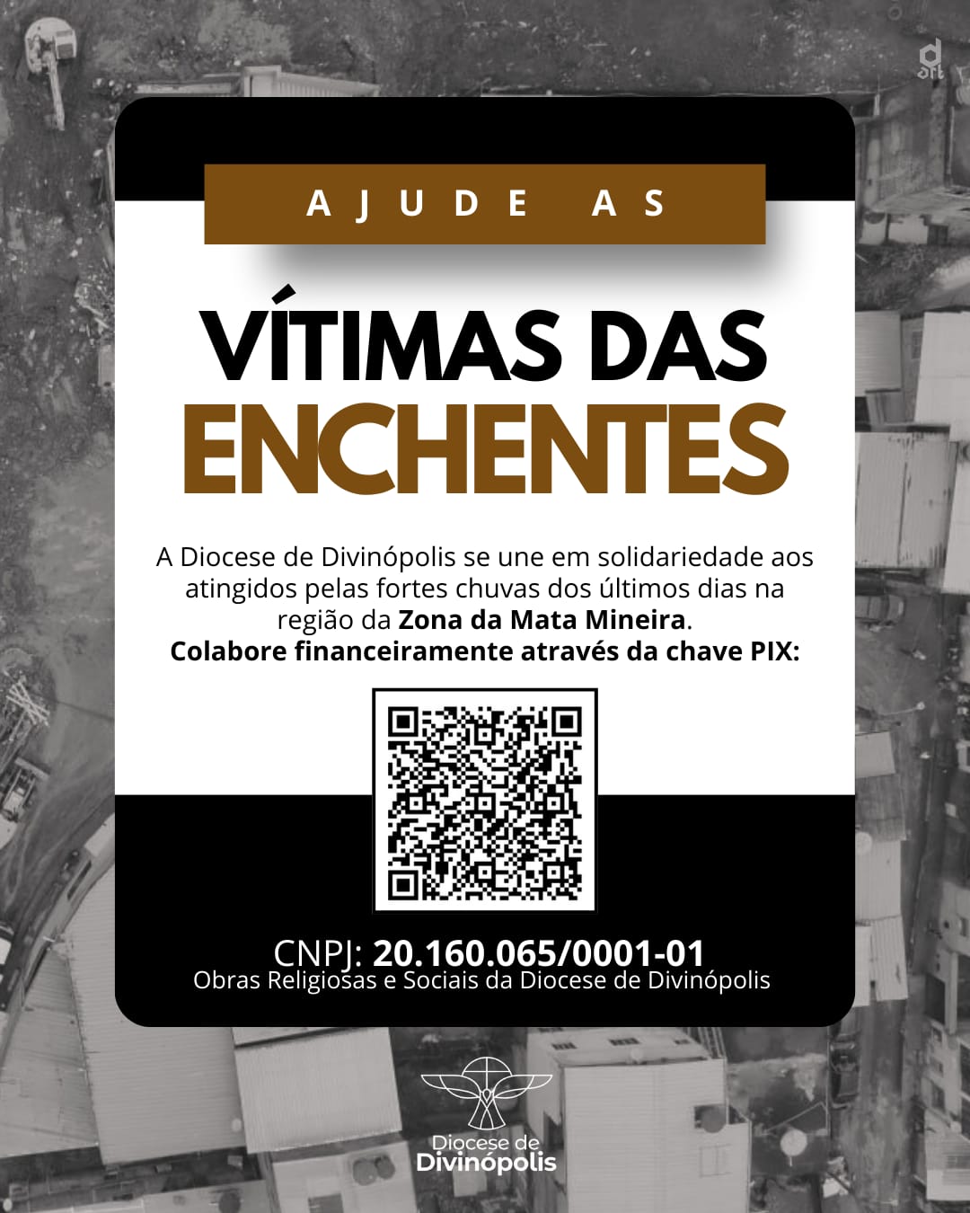 Notícia: Diocese de Divinópolis lança campanha solidária para vítimas das enchentes na Zona da Mata Mineira