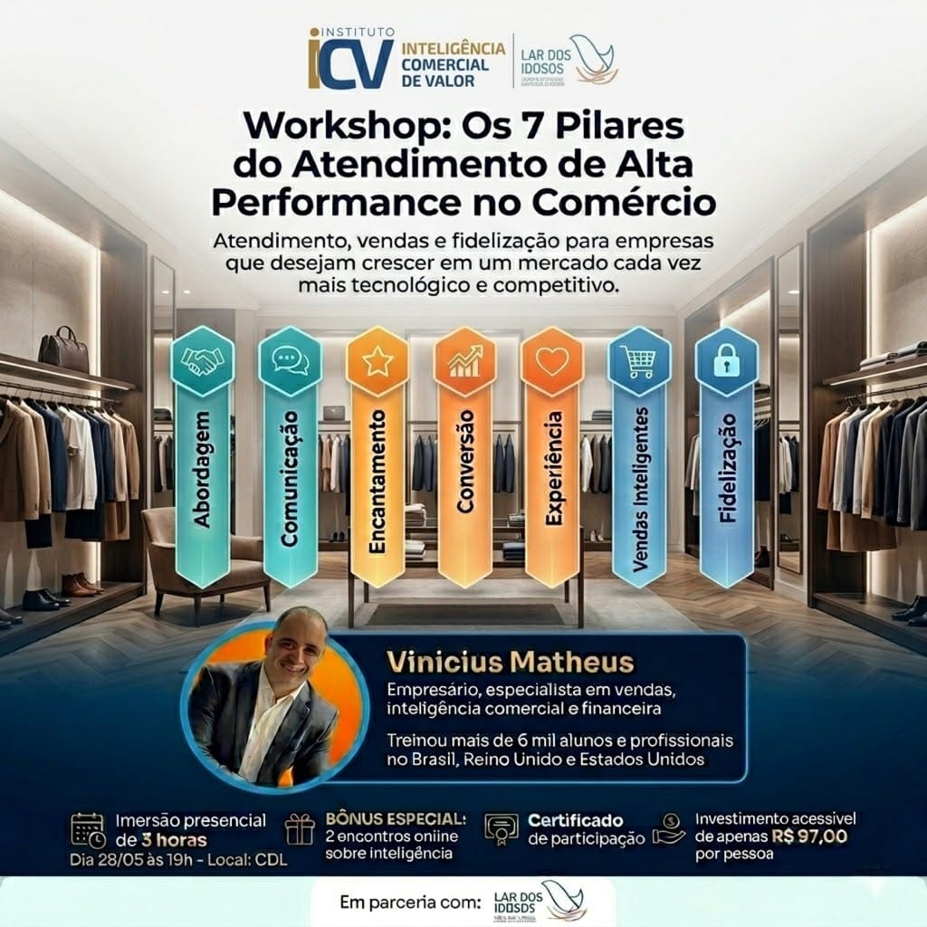 Notícia: CDL Divinópolis e Lar dos Idosos promovem Workshop Beneficente em parceria com projeto de extensão da UFSJ