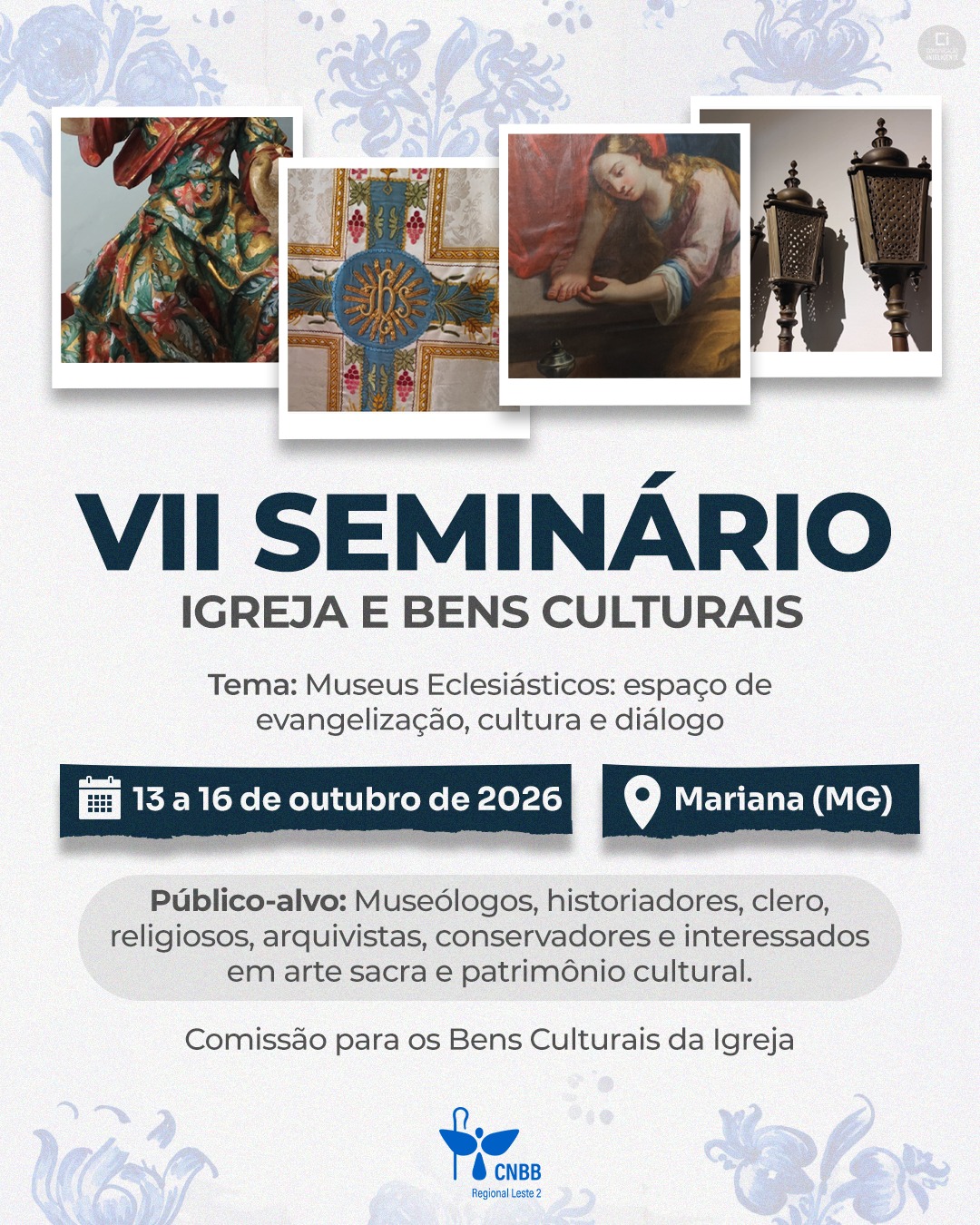Foto de VII Seminário Igreja e Bens Culturais está com inscrições abertas e será em Mariana